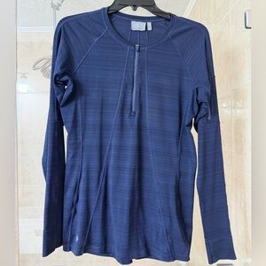 Athleta Deep Blue Zip-Up Top